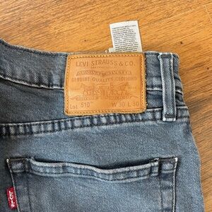 Levi's Charcoal Frayed Hem Jeans